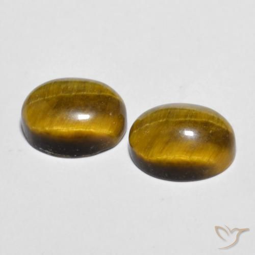 Gemme di Occhio di tigre Marrone caldo naturale da 6.06 ct, Ovale, Opaco