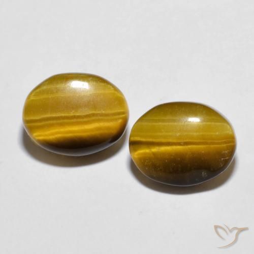 Gemme di Occhio di tigre Marrone medio naturale da 5.46 ct, Ovale, Opaco