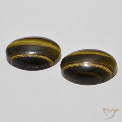 Gemme di Occhio di tigre Marrone caldo naturale da 7.68 ct, Ovale, Opaco