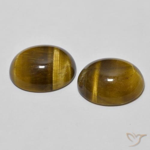 Gemme di Occhio di tigre Marrone dorato naturale da 6.25 ct, Ovale, Opaco