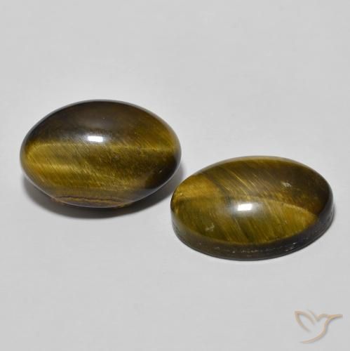 Gemme di Occhio di tigre Marrone dorato naturale da 7.74 ct, Ovale, Opaco