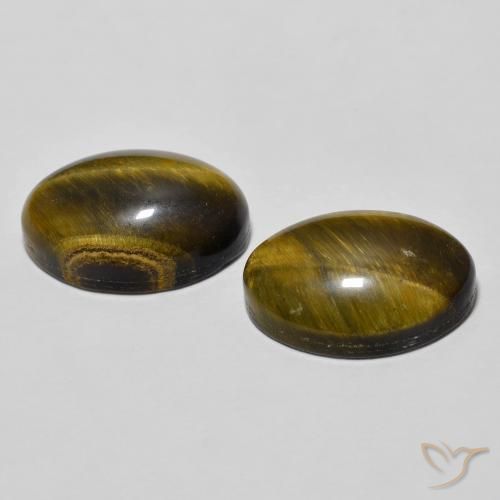 Gemme di Occhio di tigre Marrone dorato naturale da 7.74 ct, Ovale, Opaco