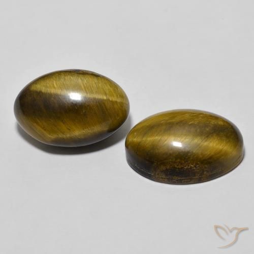 Gemme di Occhio di tigre Marrone dorato naturale da 7.90 ct, Ovale, Opaco
