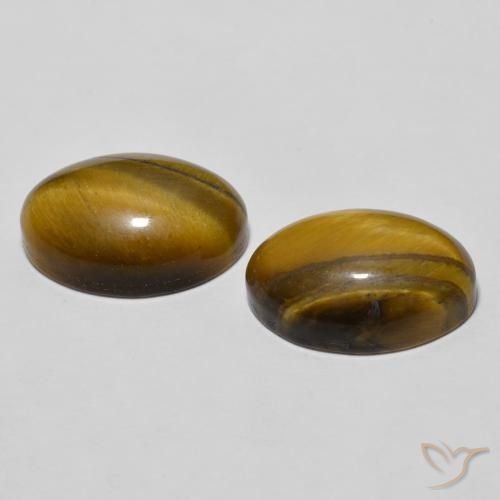 Gemme di Occhio di tigre Medium Dark-Brown naturale da 7.87 ct, Ovale, Opaco