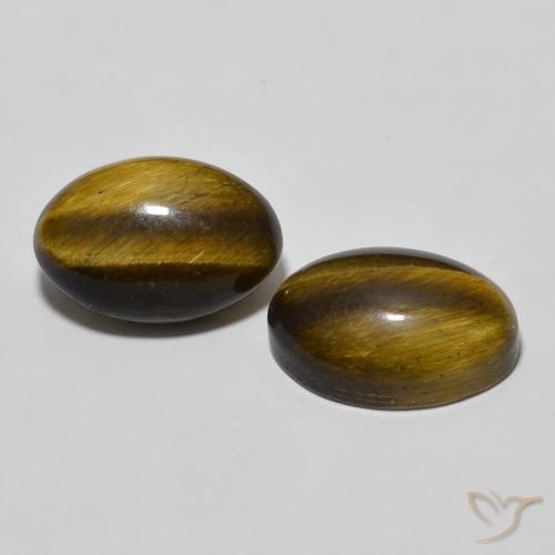 Gemme di Occhio di tigre Marrone dorato naturale da 7.95 ct, Ovale, Opaco