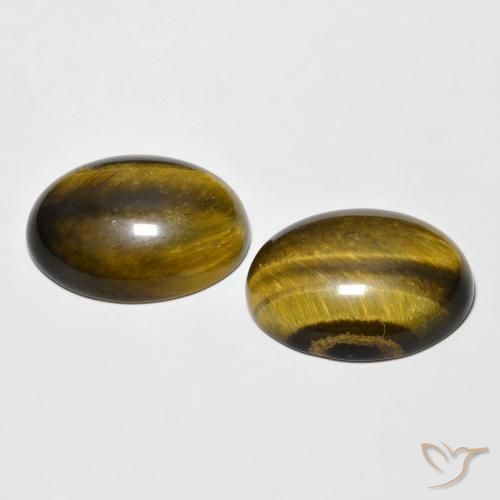 Gemme di Occhio di tigre Marrone caldo naturale da 16.27 ct, Ovale, Opaco