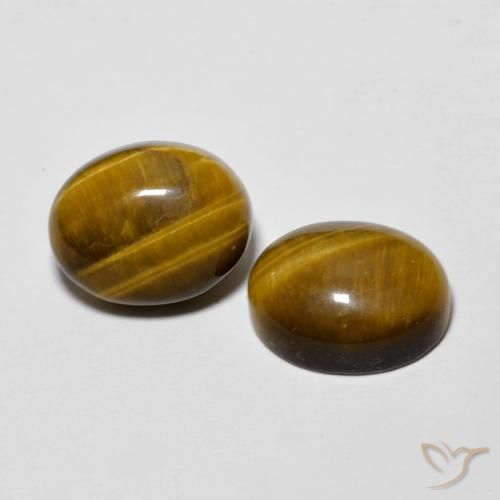 Gemme di Occhio di tigre Marrone dorato naturale da 6.01 ct, Ovale, Opaco