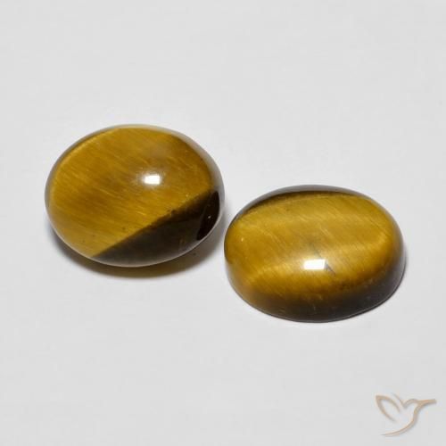 Gemme di Occhio di tigre Marrone dorato naturale da 5.69 ct, Ovale, Opaco