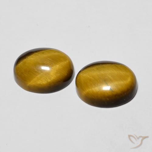 Gemme di Occhio di tigre Marrone dorato naturale da 5.69 ct, Ovale, Opaco