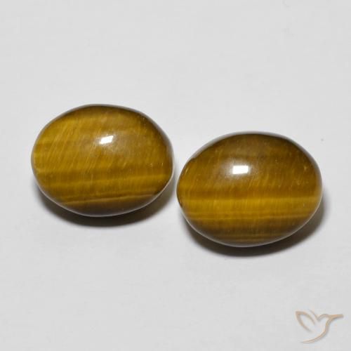 Gemme di Occhio di tigre Marrone caldo naturale da 6.12 ct, Ovale, Opaco