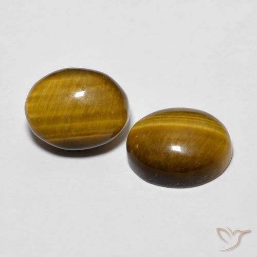 Gemme di Occhio di tigre Marrone caldo naturale da 6.12 ct, Ovale, Opaco