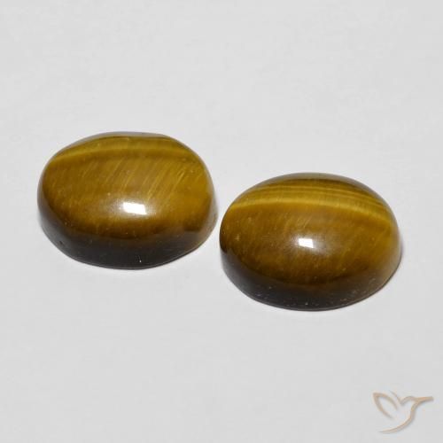 Gemme di Occhio di tigre Marrone caldo naturale da 6.12 ct, Ovale, Opaco