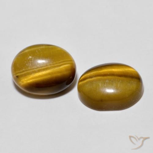 Gemme di Occhio di tigre Marrone chiaro naturale da 5.60 ct, Ovale, Opaco