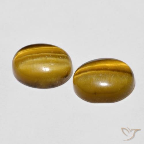 Gemme di Occhio di tigre Marrone chiaro naturale da 5.60 ct, Ovale, Opaco