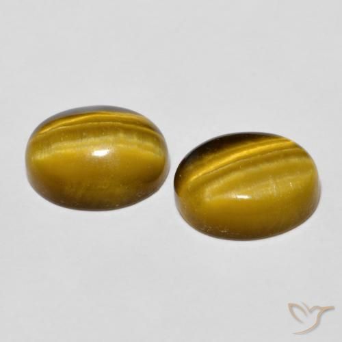 Gemme di Occhio di tigre Marrone dorato naturale da 5.72 ct, Ovale, Opaco