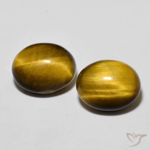 Gemme di Occhio di tigre Marrone medio naturale da 6.01 ct, Ovale, Opaco