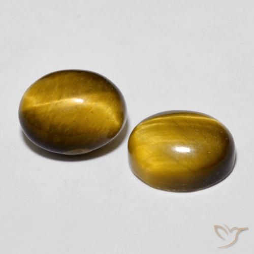 Gemme di Occhio di tigre Marrone medio naturale da 6.01 ct, Ovale, Opaco