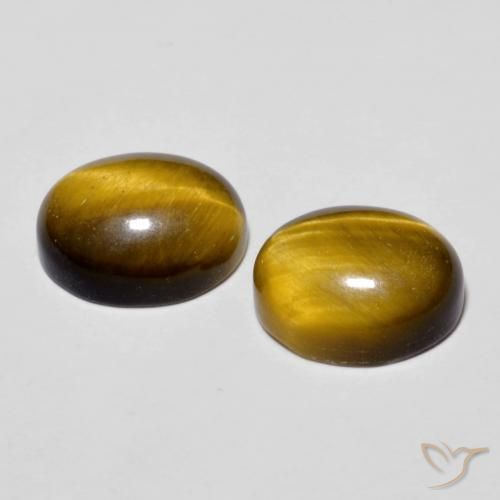 Gemme di Occhio di tigre Marrone medio naturale da 6.01 ct, Ovale, Opaco
