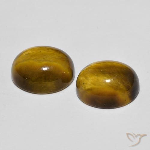 Gemme di Occhio di tigre Marrone caldo naturale da 6.95 ct, Ovale, Opaco