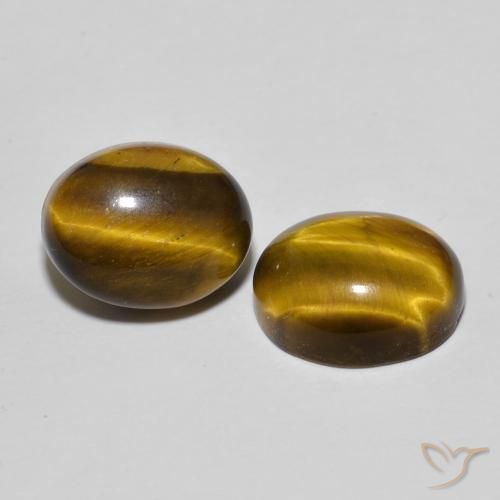 Gemme di Occhio di tigre Marrone dorato naturale da 6.06 ct, Ovale, Opaco