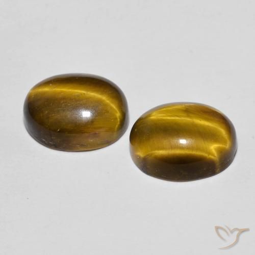 Gemme di Occhio di tigre Marrone dorato naturale da 6.06 ct, Ovale, Opaco