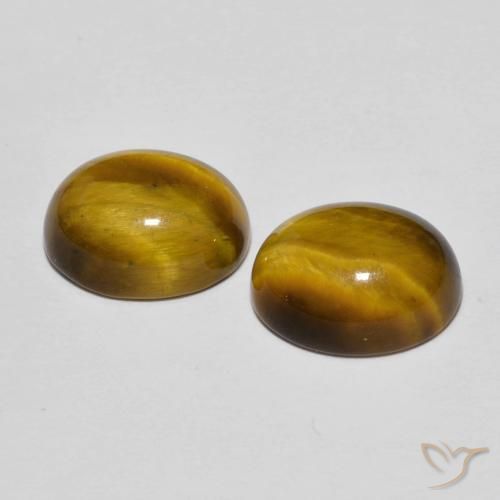 Gemme di Occhio di tigre Marrone dorato naturale da 6.11 ct, Ovale, Opaco