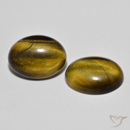 Gemme di Occhio di tigre Marrone dorato naturale da 16.57 ct, Ovale, Opaco