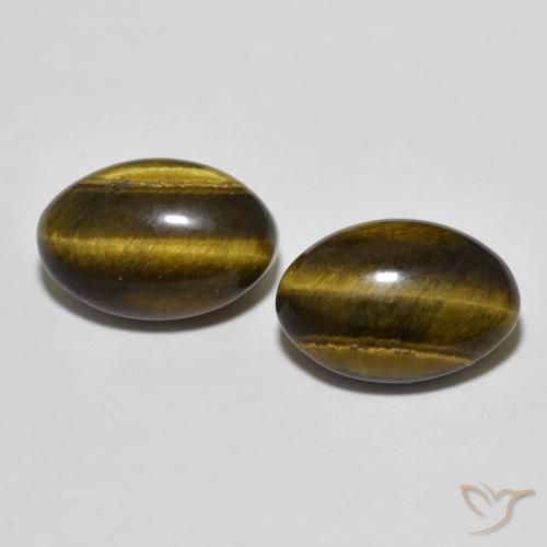 Gemme di Occhio di tigre Marrone caldo naturale da 7.97 ct, Ovale, Opaco