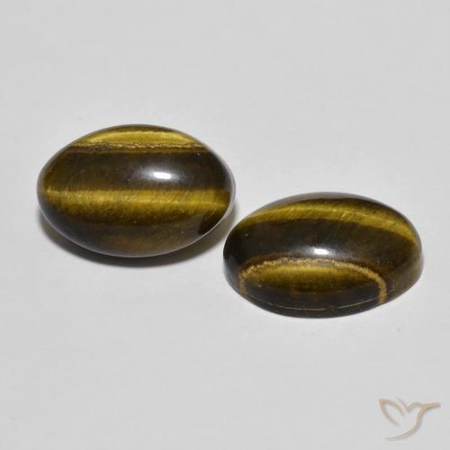 Gemme di Occhio di tigre Marrone caldo naturale da 7.97 ct, Ovale, Opaco