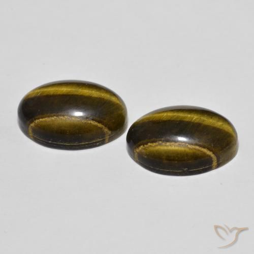 Gemme di Occhio di tigre Marrone caldo naturale da 7.97 ct, Ovale, Opaco