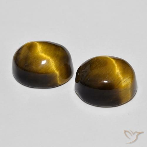 Gemme di Occhio di tigre Marrone dorato naturale da 10.69 ct, Ovale, Opaco