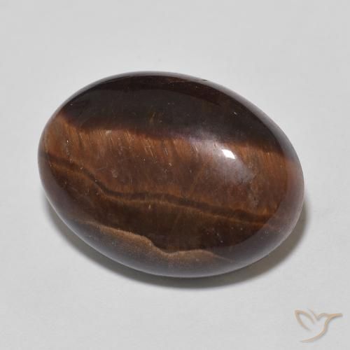 Occhio di tigre Hickory Brown naturale da 10.70 ct, Ovale, Opaco