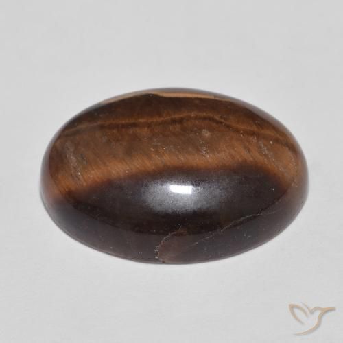 Occhio di tigre Hickory Brown naturale da 10.70 ct, Ovale, Opaco