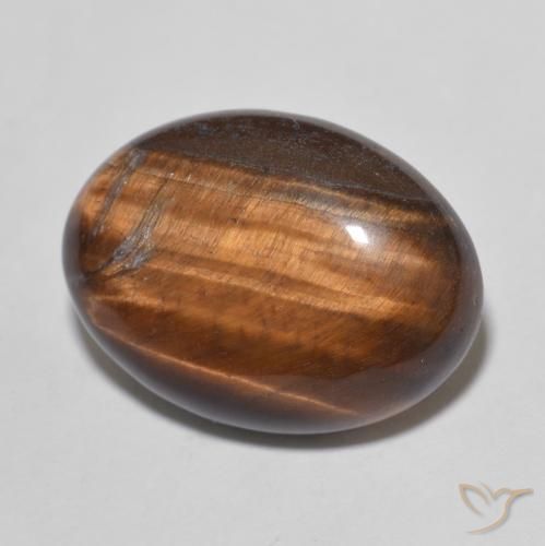 Occhio di tigre Marrone Cannella Intenso naturale da 10.26 ct, Ovale, Opaco
