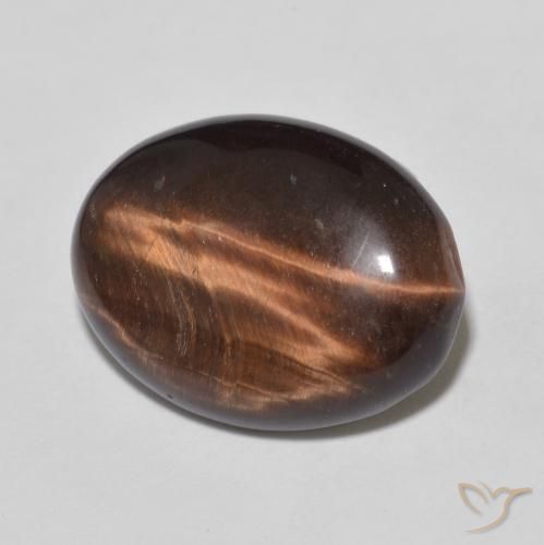 Occhio di tigre Marrone rossastro naturale da 8.35 ct, Ovale, Opaco