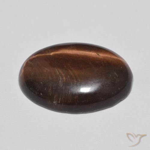 Occhio di tigre Marrone rossastro naturale da 8.35 ct, Ovale, Opaco
