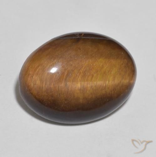 Occhio di tigre Marrone medio naturale da 9.26 ct, Ovale, Opaco