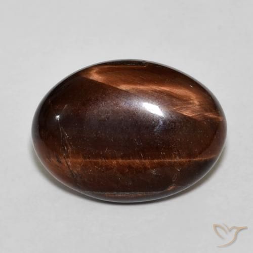 10.52ct Naturale marrone pecan Occhio di tigre, Ovale, Opaco