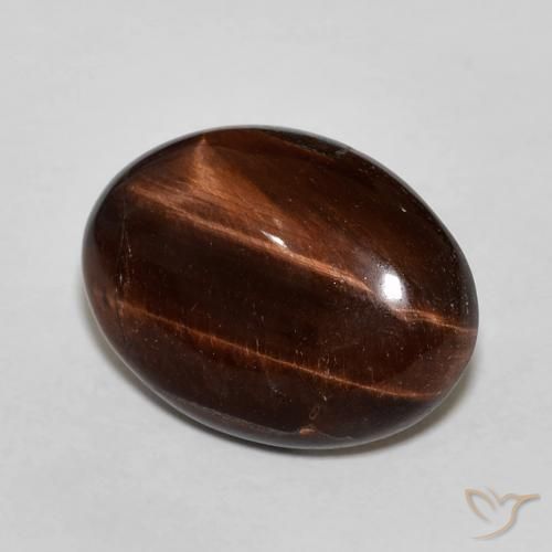 Occhio di tigre marrone pecan naturale da 10.52 ct, Ovale, Opaco