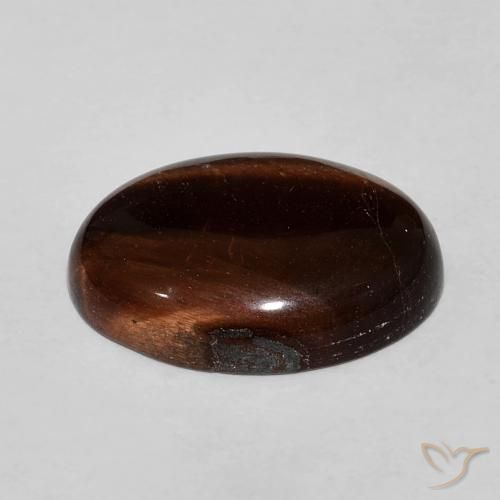 Occhio di tigre marrone pecan naturale da 10.52 ct, Ovale, Opaco