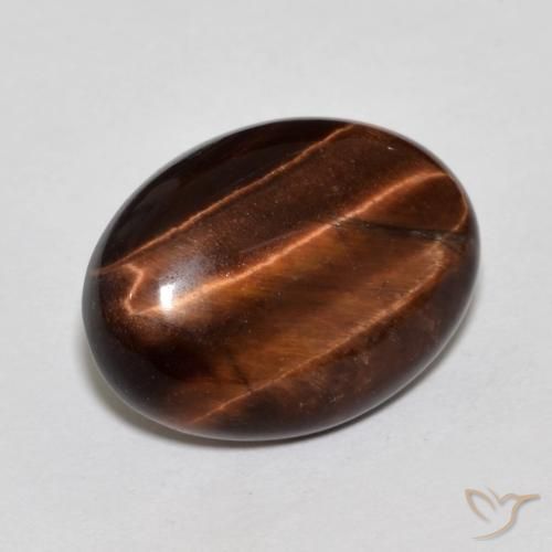 Occhio di tigre Marrone medio naturale da 11.25 ct, Ovale, Opaco