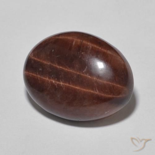 Occhio di tigre marrone pecan naturale da 7.73 ct, Ovale, Opaco