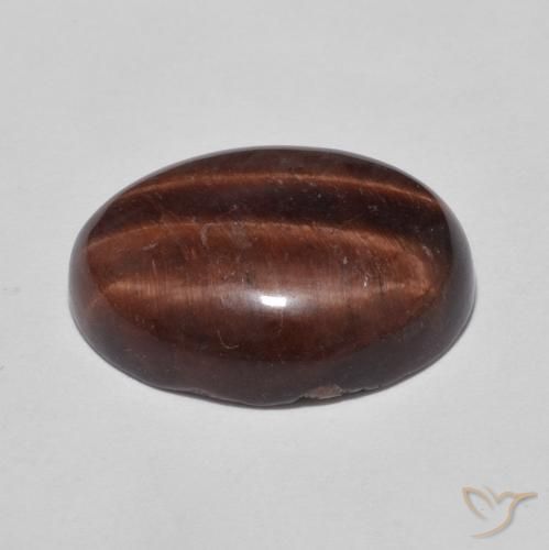 Occhio di tigre marrone pecan naturale da 7.73 ct, Ovale, Opaco