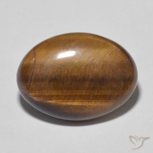 10.52ct Naturale Pan di zenzero marrone Occhio di tigre, Ovale, Opaco