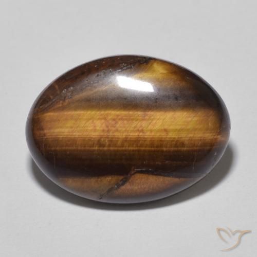 Occhio di tigre Marrone naturale da 9.00 ct, Ovale, Opaco