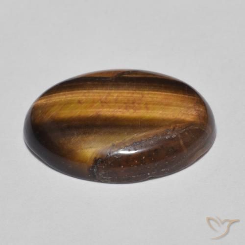Occhio di tigre Marrone naturale da 9.00 ct, Ovale, Opaco