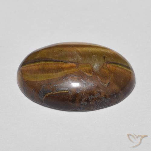 Occhio di tigre Oro Marrone naturale da 9.28 ct, Ovale, Opaco