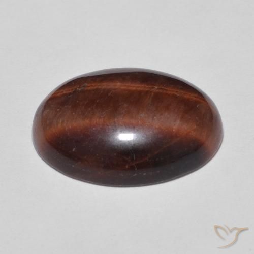 Occhio di tigre marrone pecan naturale da 7.47 ct, Ovale, Opaco