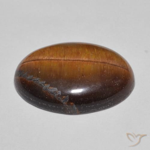 Occhio di tigre Marrone dorato naturale da 9.52 ct, Ovale, Opaco