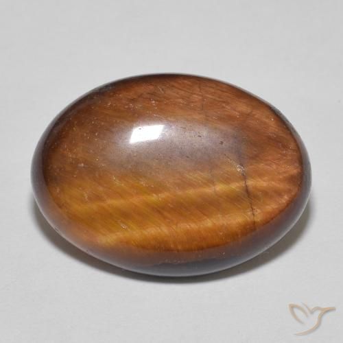 10.25ct Naturale Marrone caldo Occhio di tigre, Ovale, Opaco